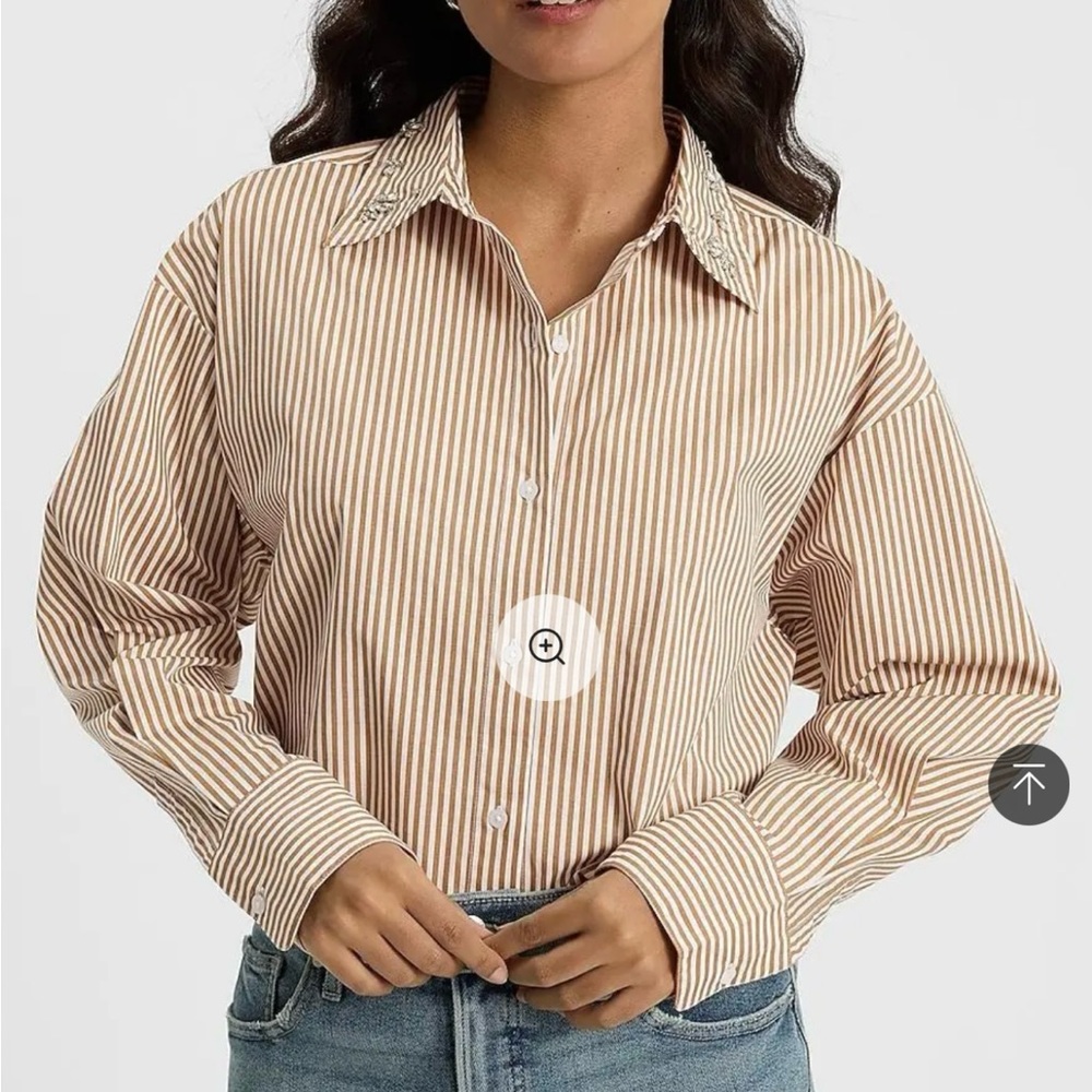 Express Striped Embellished Collar Boyfriend
Portofino Shirt size S